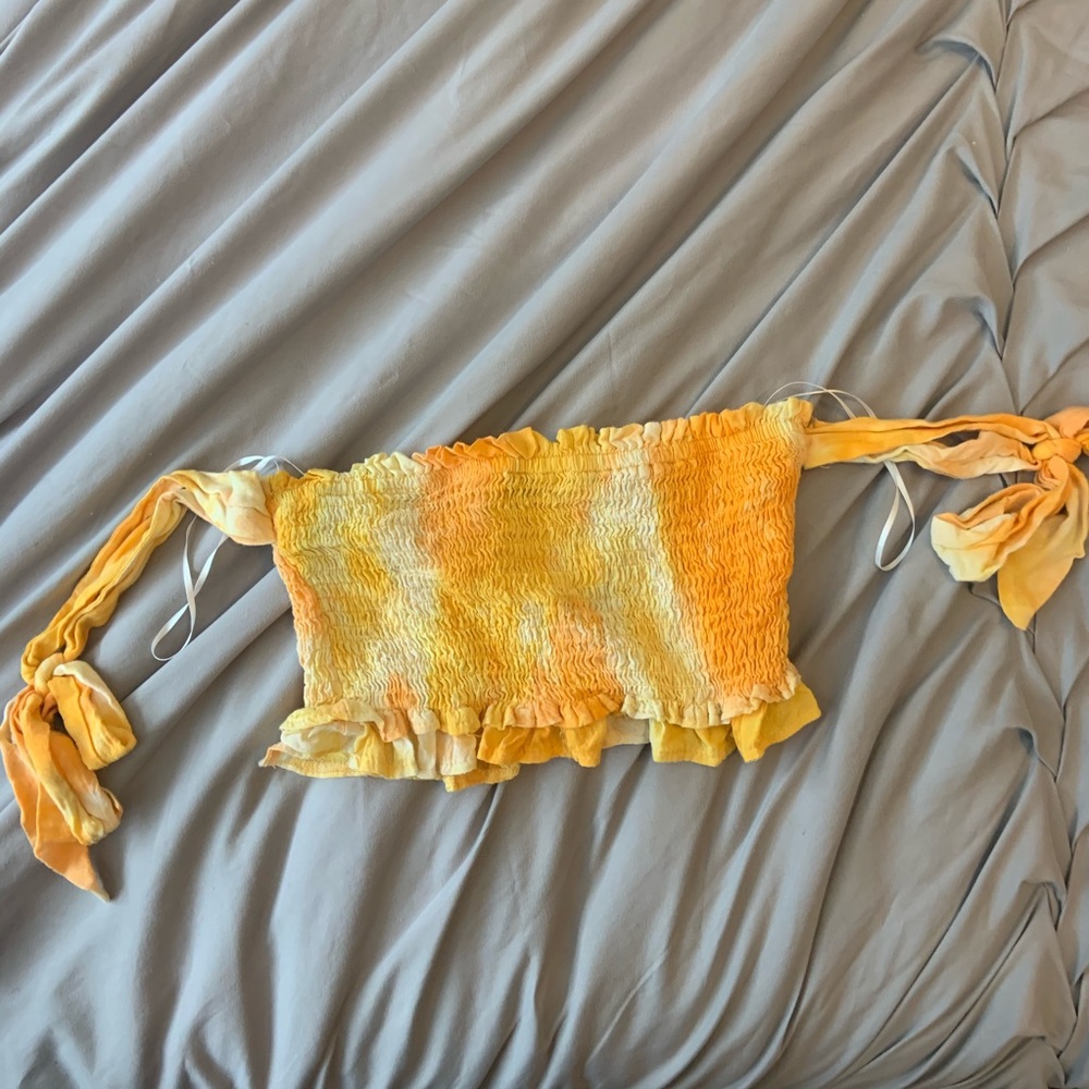 Tie Dye Smocked Tube Top